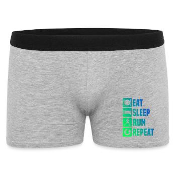 Geschenkidee für eine Running mit Running - Männer Boxer Shorts - Grau meliert - Vorne