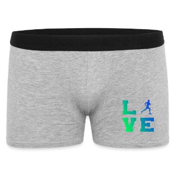 Geschenkidee für einen Running mit Running - Männer Boxer Shorts - Grau meliert - Vorne