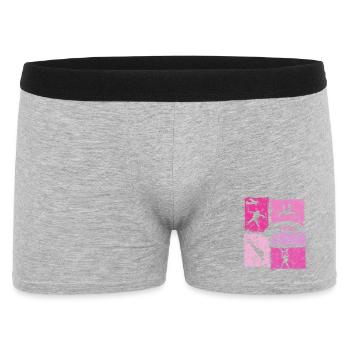 Fallschirmspringer Freifall Fallschirm Extremsport - Männer Boxer Shorts - Grau meliert - Vorne