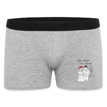 Trachtenpaar - Liebe in Tracht! - Männer Boxer Shorts - Grau meliert - Vorne