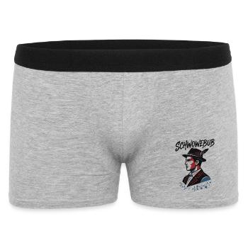 Banater Schwaben | Schwowebub | Tradition - Männer Boxer Shorts - Grau meliert - Vorne