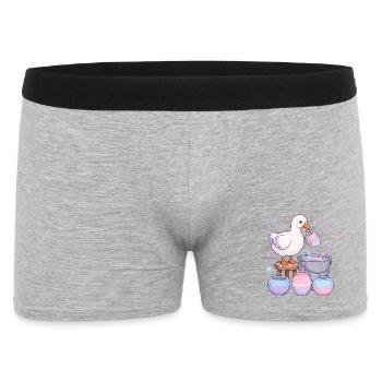  Kawaii Gans Keramik Glasur Pastell Keramik - Männer Boxer Shorts - Grau meliert - Vorne