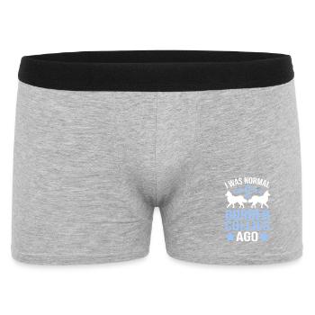 Border Collie - Männer Boxer Shorts - Grau meliert - Vorne