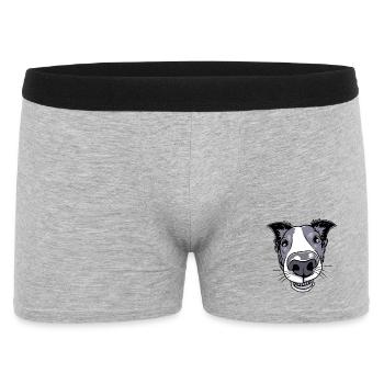 Border Collie - Männer Boxer Shorts - Grau meliert - Vorne