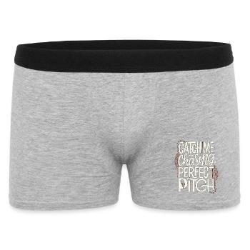 Vocalist Catch Me Chasing Perfect Pitch Musician - Männer Boxer Shorts - Grau meliert - Vorne