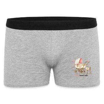VIP Babyankündigung Schwangerschaft Baby Unterwegs - Männer Boxer Shorts - Grau meliert - Vorne