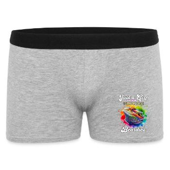Mädchen Bartagame - Männer Boxer Shorts - Grau meliert - Vorne
