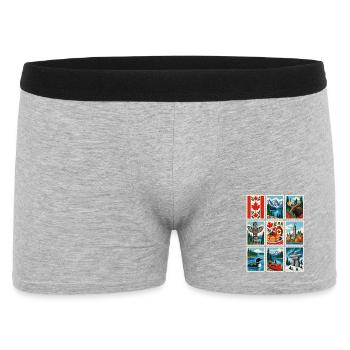 Kanada Briefmarken - Männer Boxer Shorts - Grau meliert - Vorne