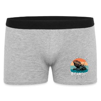 Bartagame - Männer Boxer Shorts - Grau meliert - Vorne