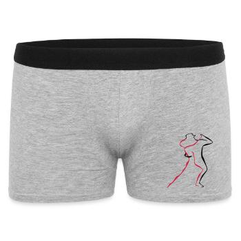 Tango-4-1 - Männer Boxer Shorts - Grau meliert - Vorne