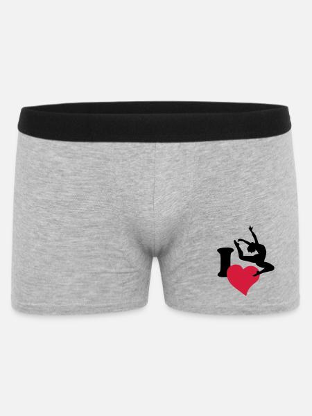 I love to dance - Men's Boxer Shorts - heather grey
