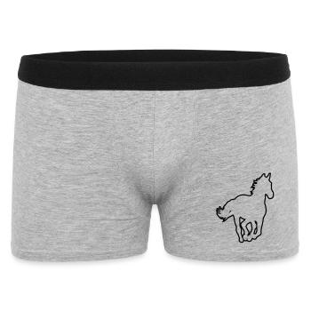 Pferd - Männer Boxer Shorts - Grau meliert - Vorne