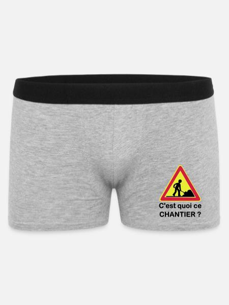 C'est quoi ce chantier ? - Boxer Homme - gris chiné