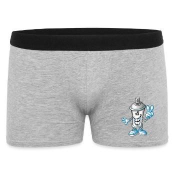 Bombe de peinture cartoon - Boxer Homme - gris chiné - Devant