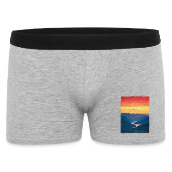 Landscape / Mountains / Sunset / Romantic - Men's Boxer Shorts - heather grey - Front