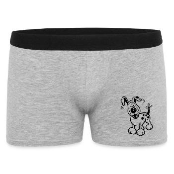 Chien heureux - Boxer Homme - gris chiné - Devant
