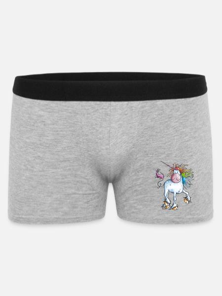Rainbow Unicorn - Men's Boxer Shorts - heather grey
