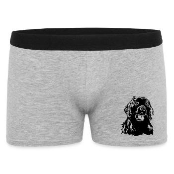 Terre-Neuve tête - Boxer Homme - gris chiné - Devant