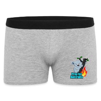 Australien - bete für Australien - Männer Boxer Shorts - Grau meliert - Vorne