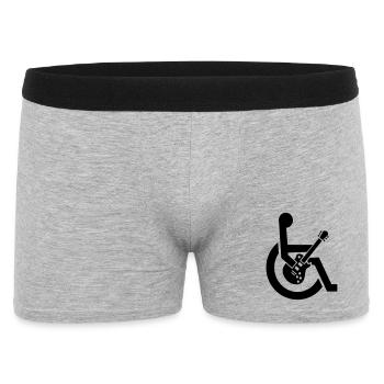 Wheelchair, wheelchair, guitar, guitarist, disability* - Men's Boxer Shorts - heather grey - Front