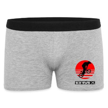 BMX - Men's Boxer Shorts - heather grey - Front