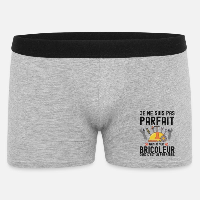 Humour Bricoleur Autodérision - Boxer Homme - gris chiné