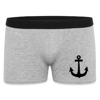 Ancre - Boxer Homme - gris chiné - Devant