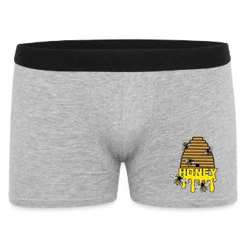 Ruche de miel d’abeille - Boxer Homme - gris chiné - Devant