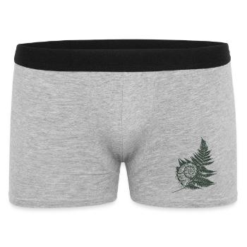 Fern Snail Shell Fern Leaf Autumn - Men's Boxer Shorts - heather grey - Front