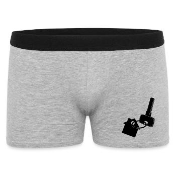 Clé avec clé de maison pour faire sonner le logo - Boxer Homme - gris chiné - Devant