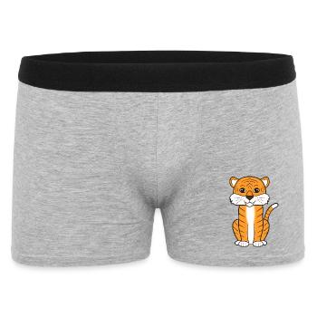 Tiger - Men's Boxer Shorts - heather grey - Front