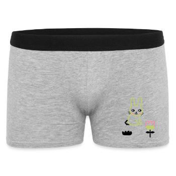 Happy Lunar New Year of the Rabbit - Männer Boxer Shorts - Grau meliert - Vorne