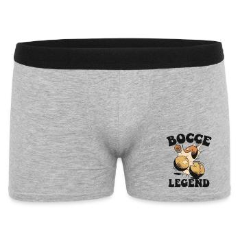 Boulespieler Boulekugel für Bouler Petanque Boule - Männer Boxer Shorts - Grau meliert - Vorne