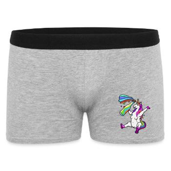 licorne LGPT drôle, licorne colorée, arc-en-ciel - Boxer Homme - gris chiné - Devant