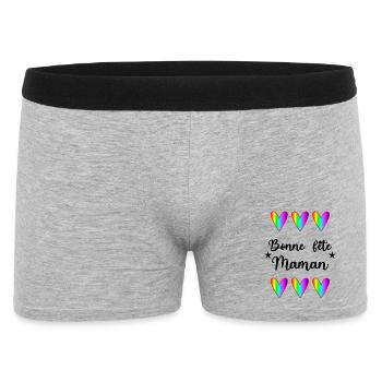MAMAN. FÊTE DES MÈRES. BONNE FÊTE MAMAN. JE T'AIME - Boxer Homme - gris chiné - Devant
