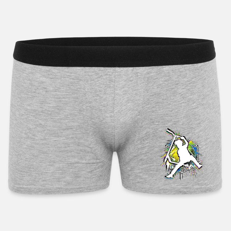 Bunter Scooter - Kickscooter - Stuntscooter - Männer Boxer Shorts - Grau meliert