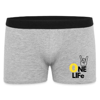 One life - Boxer Homme - gris chiné - Devant
