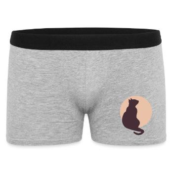 Moon Cat - Men's Boxer Shorts - heather grey - Front