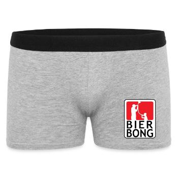 BierBong - Männer Boxer Shorts - Grau meliert - Vorne