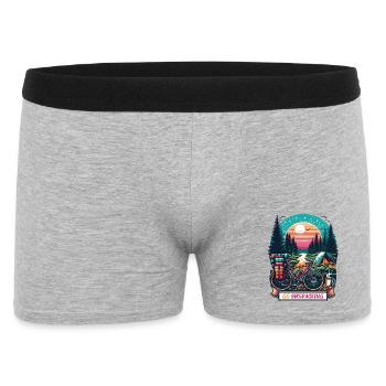 Sunset Bikepacking Forest Escape - Men's Boxer Shorts - heather grey - Front