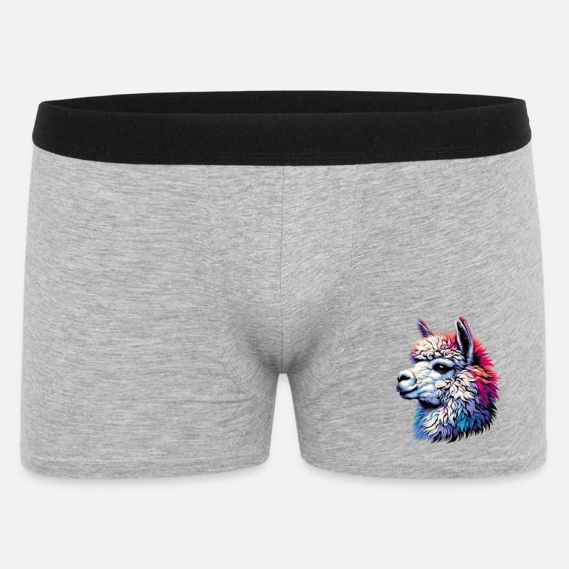 Alpaka - Männer Boxer Shorts - Grau meliert