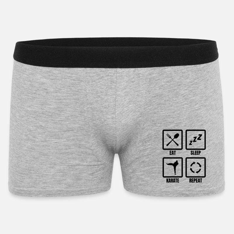 Karate Routine - Männer Boxer Shorts - Grau meliert
