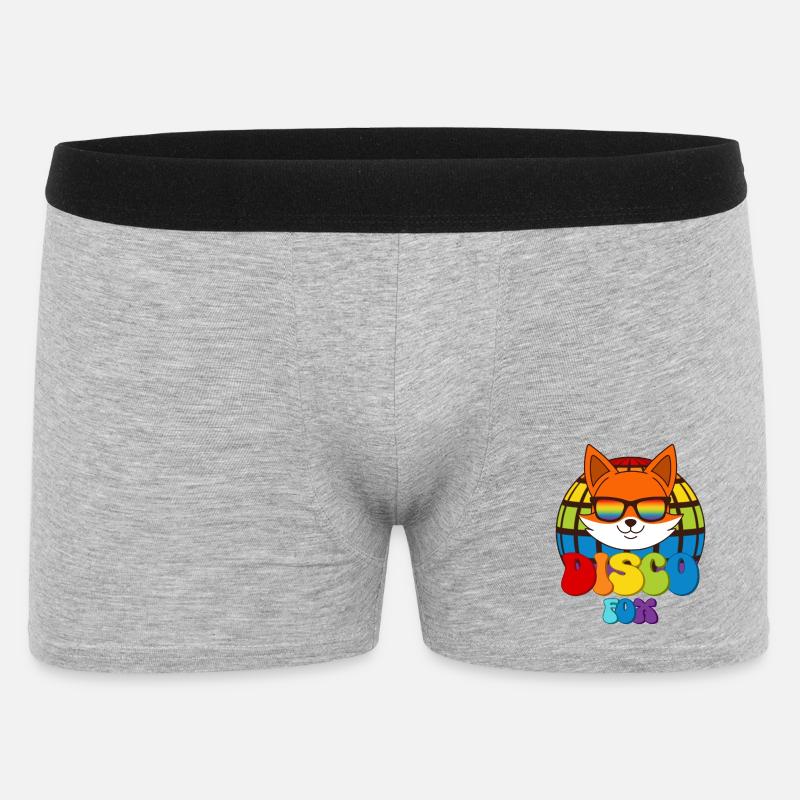 Disco Fox Discokugel Fuchs Sonnenbrille Discofox - Männer Boxer Shorts - Grau meliert
