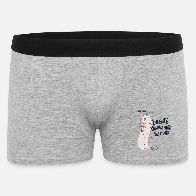 Fühl dich frei Mädchen - Männer Boxer Shorts - Grau meliert