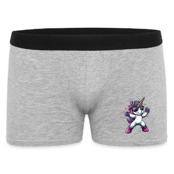 Cool dabbing unicorn with sunglasses - Men's Boxer Shorts - heather grey - Front