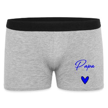 DAD. FATHER'S DAY. HAPPY FATHER'S DAY. HAPPY BIRTHDAY. - Men's Boxer Shorts - heather grey - Front