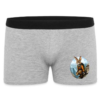 Rabbit Mountaineer / Hiking Rabbit - Men's Boxer Shorts - heather grey - Front