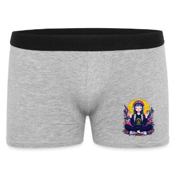 Chilled girl - Männer Boxer Shorts - Grau meliert - Vorne
