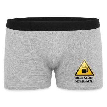 Beer Alert! Warning signs english - Men's Boxer Shorts - heather grey - Front