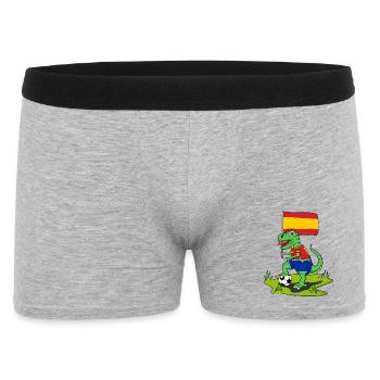 Drapeau de l’Espagne Dinosaure Rex Football - Boxer Homme - gris chiné - Devant